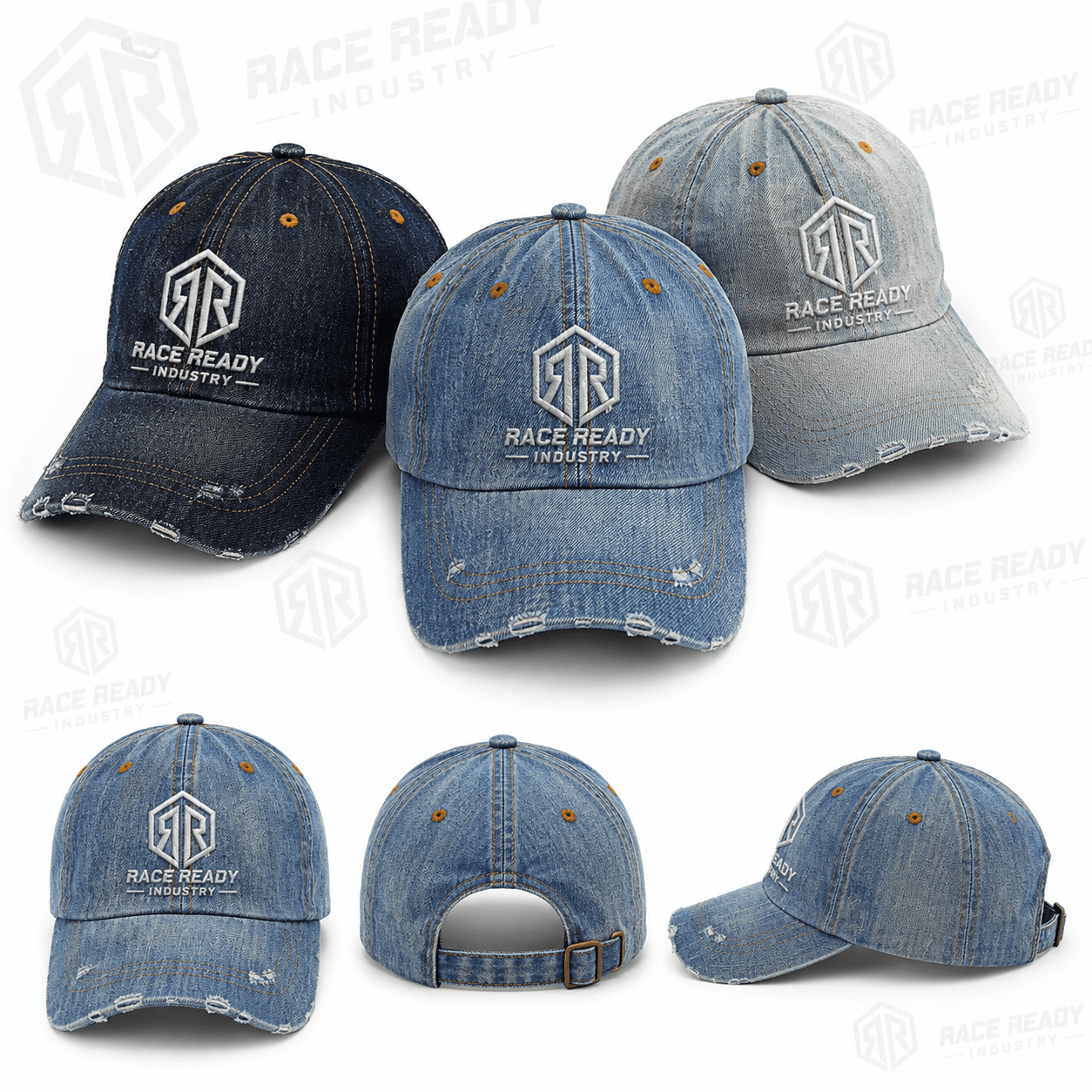 Custom embroidered headwear and caps manufactured by Race Ready Industry