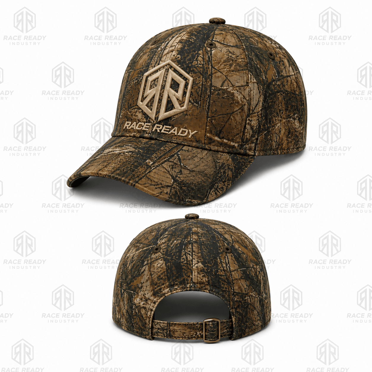 Custom Camouflage Hunting Cap | Realtree Camo Baseball Hat with 3D Embroidery