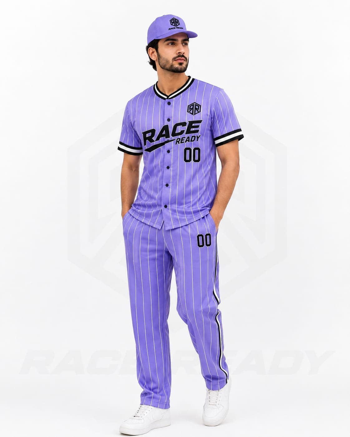 Custom Baseball Uniform Set Jersey Pants and Matching Cap